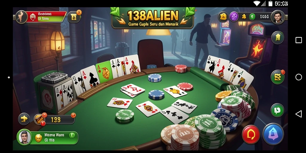 Tangkapan layar gameplay Gaple yang seru di 138ALIEN.