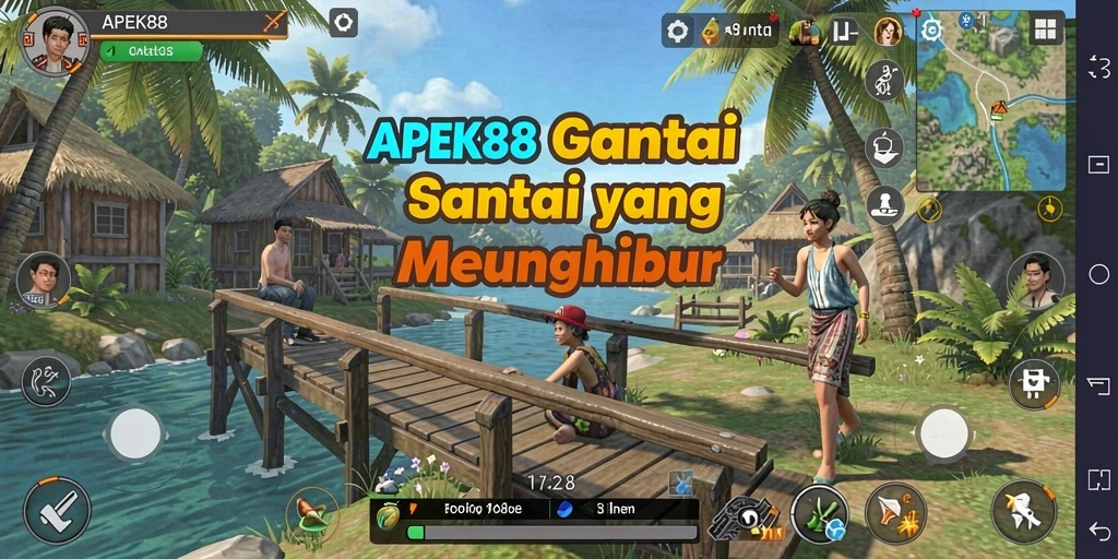 Tampilan menarik dari gameplay APEK88 yang penuh warna.