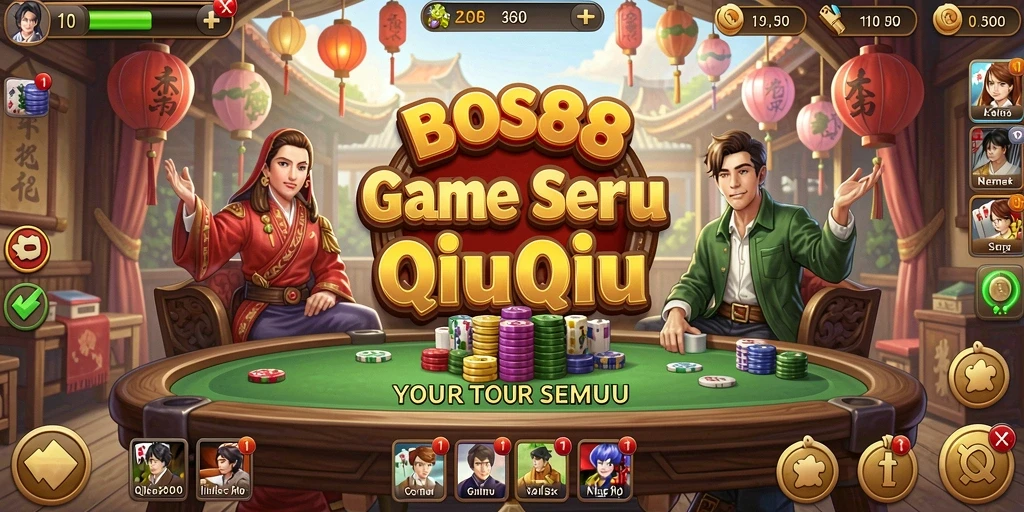 Screenshot gameplay QiuQiu BOS88 yang seru dan mendebarkan.