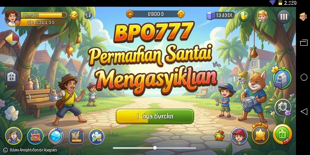 Screenshot menampilkan gameplay seru dari BPO777 dengan grafik cerah.
