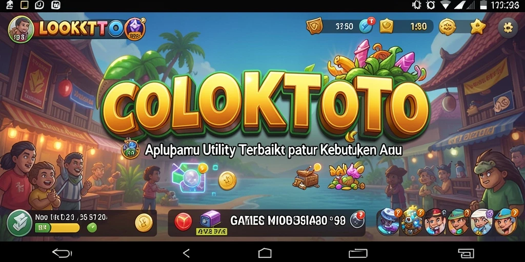 Tampilan utama aplikasi COLOKTOTO dengan fitur-fitur Utility yang berguna.