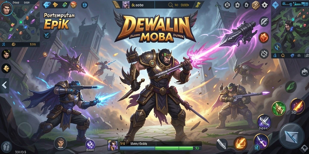 Gameplay seru dalam DEWALIN, pertempuran MOBA yang memikat.