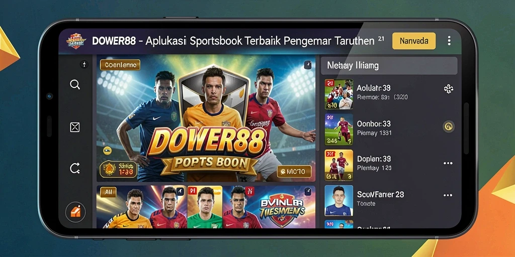 Screenshot DOWER88 menampilkan antarmuka taruhan olahraga yang menarik.