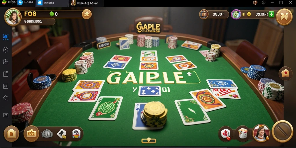 Tampilan gameplay Gaple yang menarik dan interaktif.