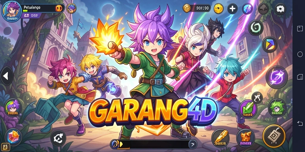 Screenshot utama GARANG4D menampilkan karakter anime dalam aksi seru.