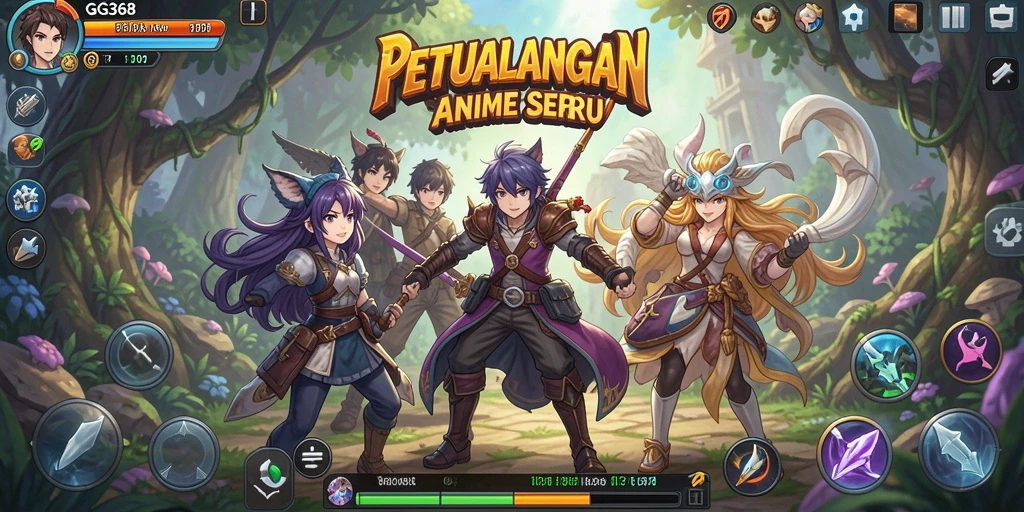 Tampilan gameplay <strong>GG368</strong> yang memukau dengan karakter anime beraksi.