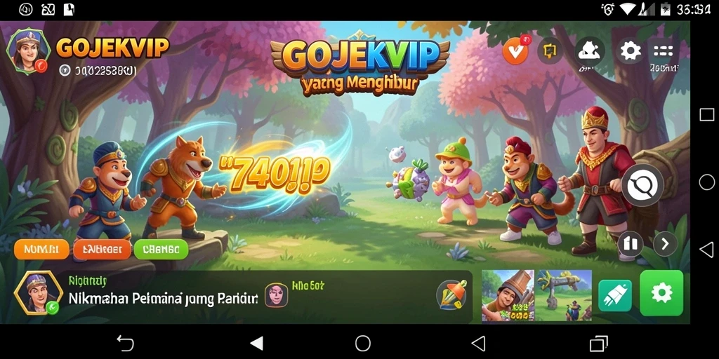 Tampilan gameplay <strong>GOJEKVIP</strong> yang ceria dan menghibur.