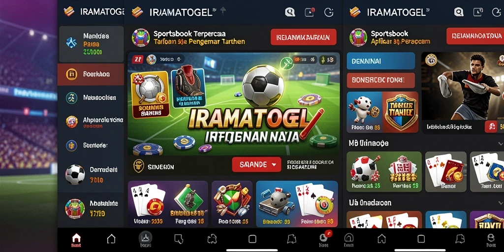 Screenshot gameplay IRAMATOGEL yang menunjukkan taruhan olahraga langsung.