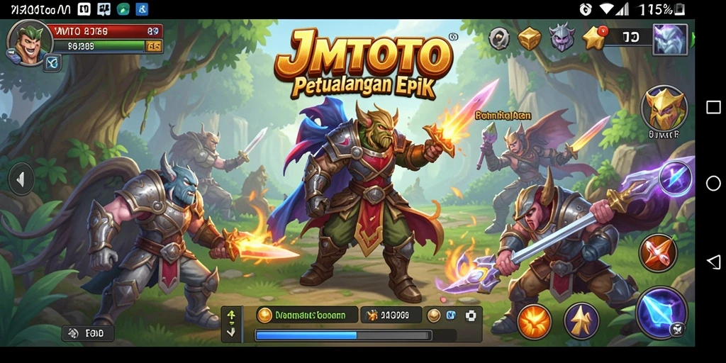 Gameplay RPG JMTOTO yang seru dan penuh aksi.