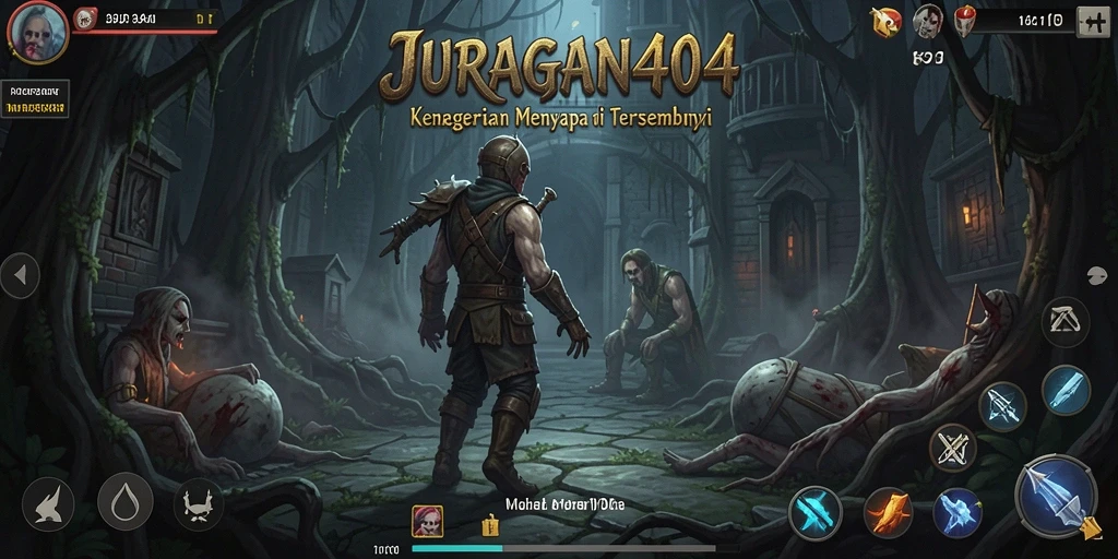 Tangkapan layar menampilkan momen menyeramkan dari gameplay JURAGAN404.