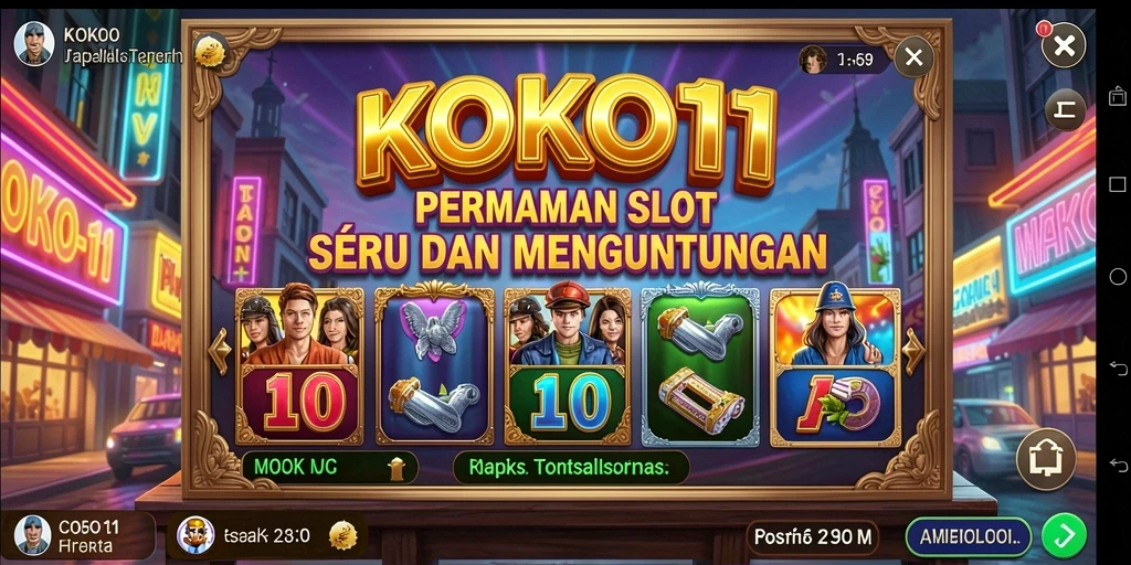 Screenshot gameplay KOKO11 menunjukkan keseruan bermain slot dengan tema menarik.