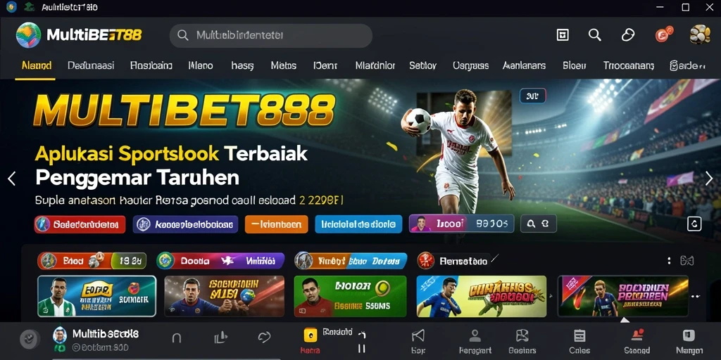 Screenshot utama MULTIBET88 menampilkan interface taruhan yang menarik dan interaktif.