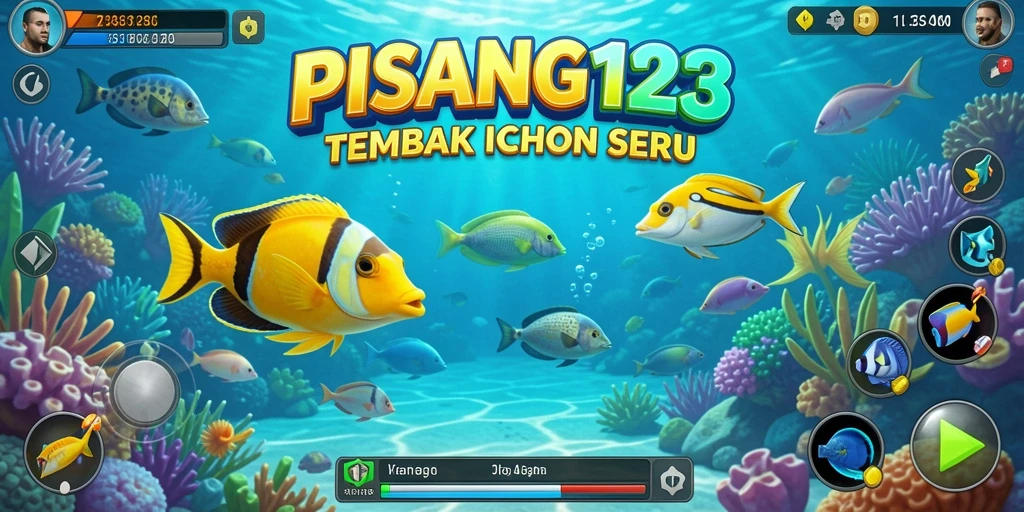 Gameplay seru menembak ikan di PISANG123.