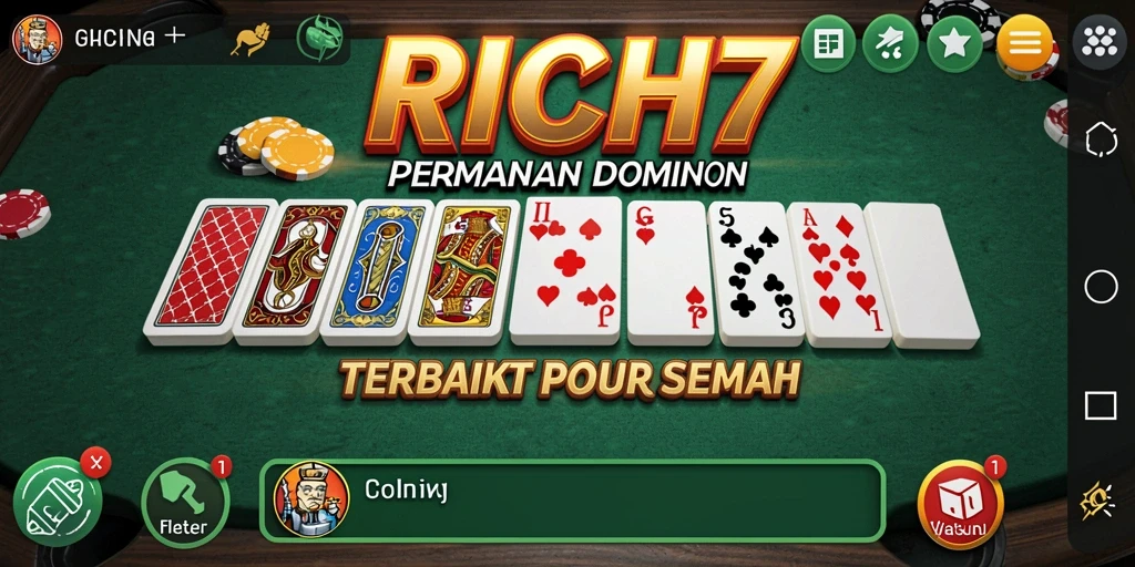 Tampilan menarik dari gameplay Domino RICH7.