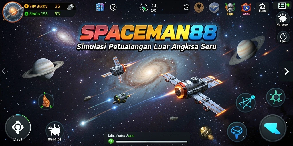 Tampilan gameplay <strong>SPACEMAN88</strong> dengan petualangan luar angkasa yang memukau.