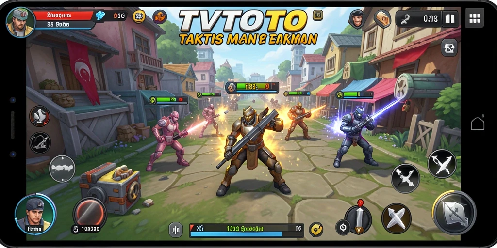 Tangkapan layar menunjukkan aksi seru dalam gameplay TPS TVTOTO.