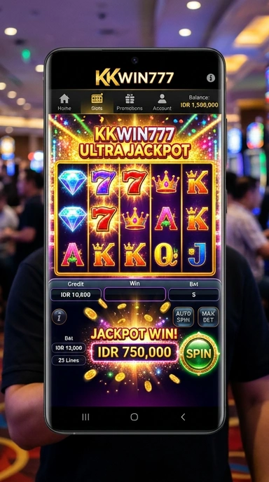 Tampilan antarmuka aplikasi kkwin777 yang user-friendly.